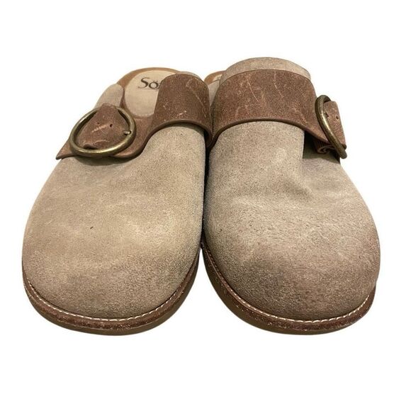 Sofft Womens Billie Clog 9.5 Suede Slide Comfort Shoes Round Toe Cushon Footbed - Picture 1 of 6